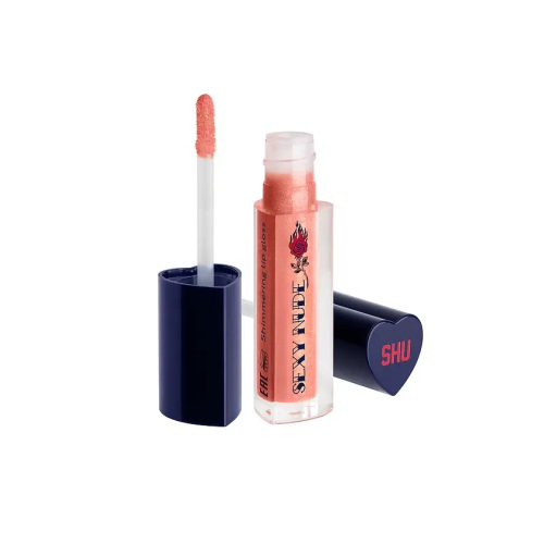 SHU блеск д/губ мерцающий sexy nude №450